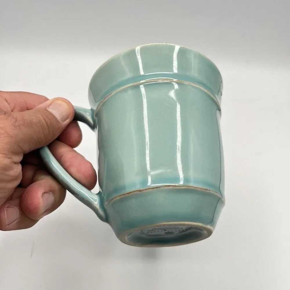 Pottery Barn Portugal Turquoise Mug Coffee Cup
